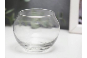 Подсвечник стекло 1 свеча "Прозрачный шар" 5х6,5х6,5 см . Артикул: 3502176