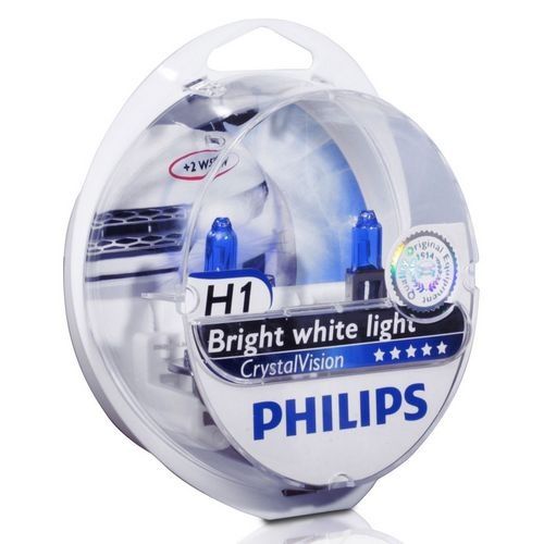 Лампа PHILIPS H1 55W Cristal Vision 4300K 2+2 (12258CV2) (5). Артикул: