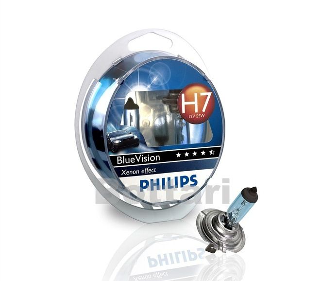 Лампа PHILIPS H7 55W PX26d Blue Vision 4000K (12972BV2) (5). Артикул: