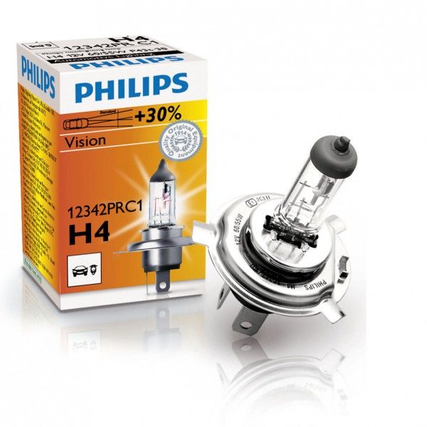  Фото №1 - PHILIPS Лампа H4 60/55W +30% premium original (10). Артикул: 12342PR