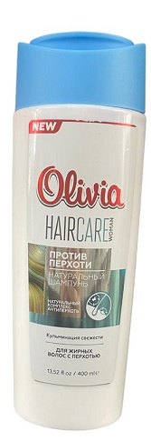  Фото №1 - Шампунь женский ALVIERO Olivia Hair Care Против перхоти 400 мл 18 шт/уп. Артикул:
