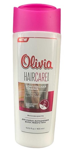  Фото №1 - Шампунь женский ALVIER Olivia Hair Care Комплексная терапия 400 мл 18 шт/уп. Артикул: