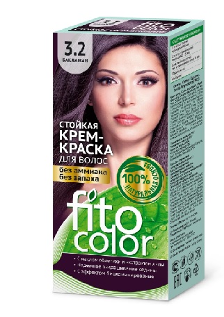  Фото №1 - Краска стойкая для волос Fitocolor тон 3.2 Баклажан 115мл. Артикул: