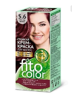  Фото №1 - Краска стойкая для волос Fitocolor тон 5.6 Красное дерево 115мл. Артикул: