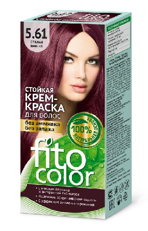  Фото №1 - Краска стойкая для волос Fitocolor тон 5.61 Спелая вишня 115мл. Артикул: