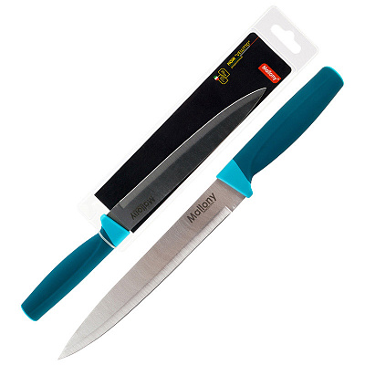  Фото №1 - Нож с рукояткой софт-тач VELUTTO MAL-02VEL, 20 см. Артикул: 5525