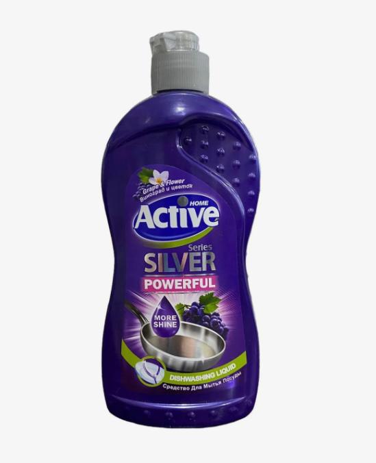  Фото №1 - Средство для мытья посуды Silver edition виноград 500мл purple (12шт) . Артикул: Active