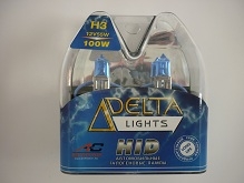  Фото №2 - Галогеновая лампа DELTA H3 12V, 55W супер белые (2 шт. в компл.) (10). Артикул: