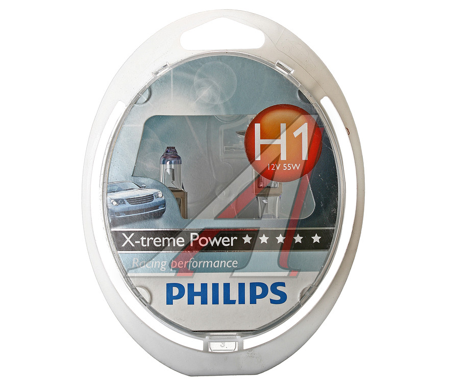 Лампа PHILIPS H1 55W +80% X-trem power (12258XP2) (5). Артикул: