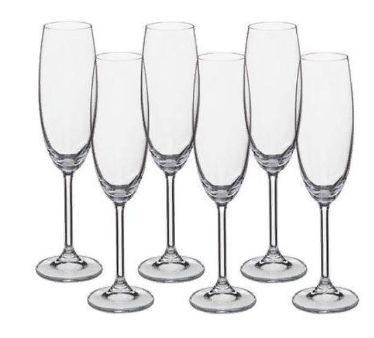  Фото №1 - Набор бокалов из 6 шт для шампанского, 220мл, высота 24см. Артикул: 669-064