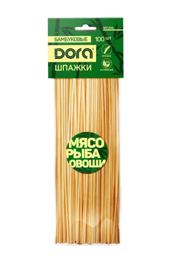  Фото №1 - Шпажки бамбуковые Dora 30см, 100шт (50). Артикул: Малибри