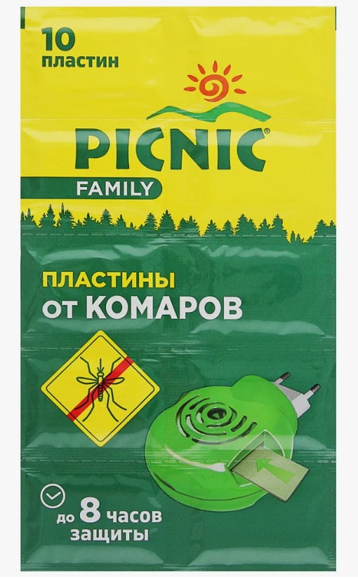  Фото №1 - Пластины от комаров Picnic 10 шт Family {288}. Артикул: