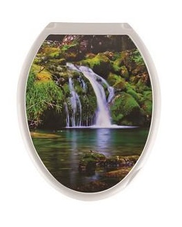  Фото №1 - Сиденье на унитаз с рисунком Водопад (10). Артикул: РП-813В