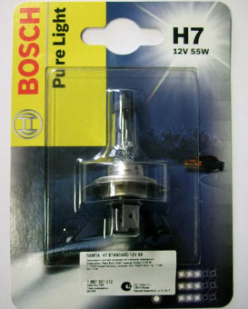 Лампа BOSCH H7 55W 12V блистер (1987301012) (10). Артикул: