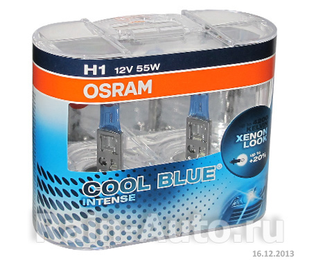 Лампа OSRAM H1 55W P14.5s 12V +20% COOL BLUE INTENSE 4200K (EUROBOX -2 шт) (5). Артикул: 64150CBI2
