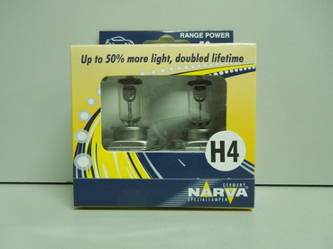 Лампа NARVA H4 60/55W P43t-38 +50% RANGE POWER 12V (48861RP2) (5). Артикул: