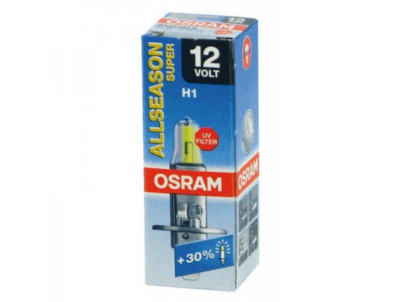OSRAM Лампа H1 55W P14.5s 12V +30% ALLSEASON SUPER (64150ALS) (10). Артикул: 64150ALS
