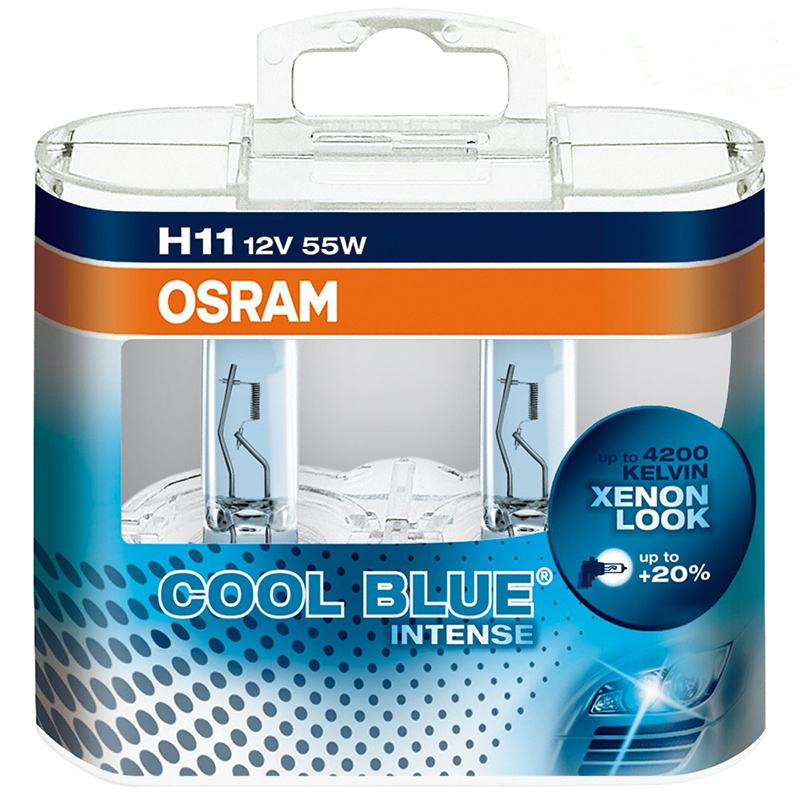 Лампа OSRAM H11 55W 12V PGJ19-2 +20% COOL BLUE INTENSE 4200K (64211CBI) (5). Артикул: