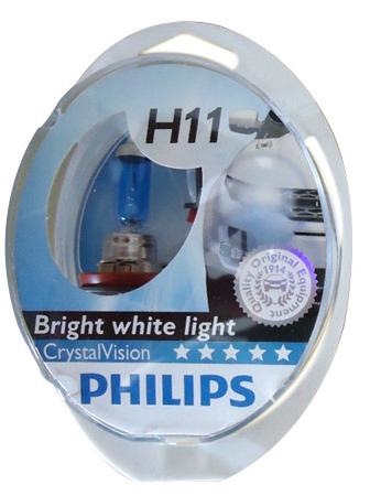 Лампа PHILIPS H11 55W Cristal Vision 4300K 2+2 (12362CV2) (5). Артикул: