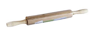  Фото №1 - Скалка с крутящейся ручкой деревянная малая, 42*4,5см . Артикул: MC-2-49