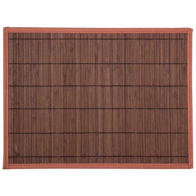  Фото №1 - Салфетка сервировочная из бамбука BM-05, цвет: тёмно-коричневый, подложка: EVA. Артикул: 312350