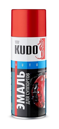  Фото №1 - KUDO Эмаль спрей для суппортов красная 520 мл.KU-5211 (6). Артикул: KU-5211