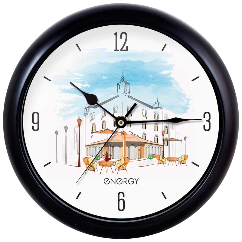  Фото №1 - Часы настенные кварцевые ENERGY модель ЕС-105 кафе. Артикул: 009478