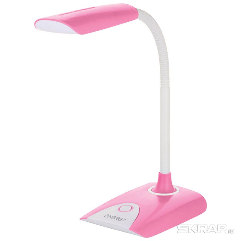  Фото №1 - Лампа электрическая настольная ENERGY EN-LED22, бело-розовая(20). Артикул: 366035