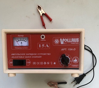  Фото №1 - Зарядное устройство VOLLRUS 15 A-D (для АКБ 20-80 А/ч) (8). Артикул: VLR15AD