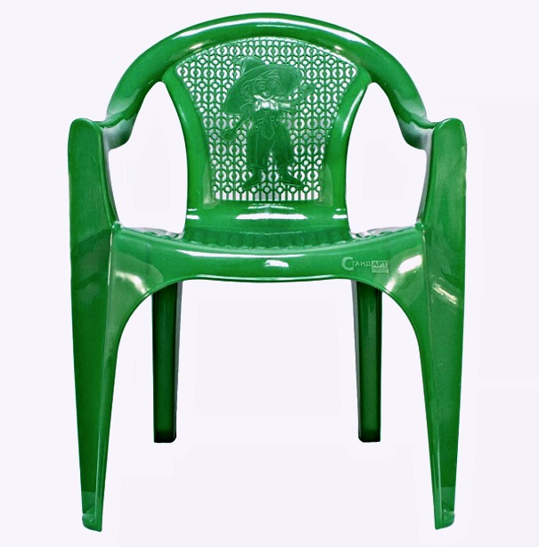  Фото №1 - Кресло детское (380х350х535)мм (зеленый) (1). Артикул: СтандПласт160-0055