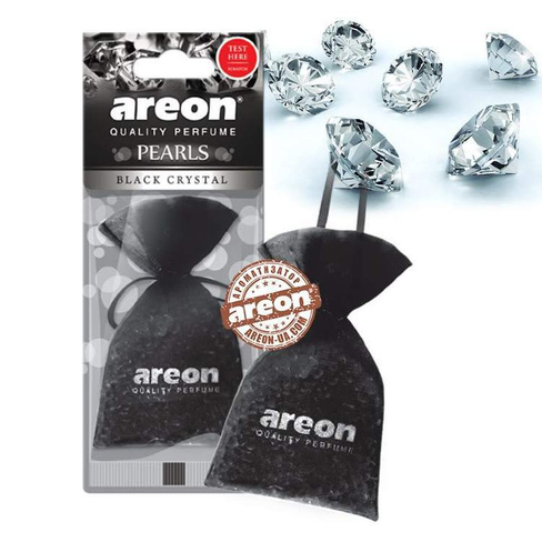  Фото №1 - AREON PEARLS подвесной мешочек с гранулами Black Crystal (чёрный кристалл) . Артикул: