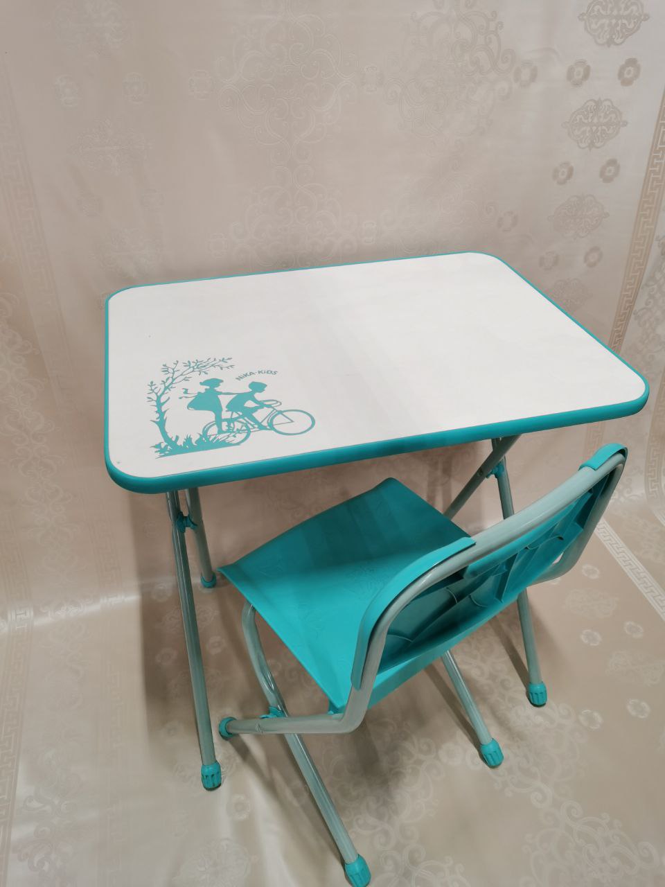 Фото №5 - Детский комплект (стол+стул) бирюзовый с белым. Артикул: КПР/2