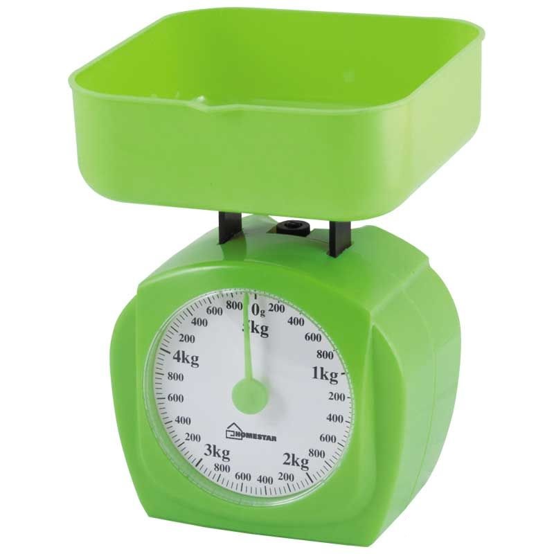  Фото №1 - Весы кухонные механические HOMESTAR , 5 кг, зеленые (24). Артикул: 004905 / HS-3005М