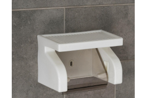 Держатель для туалетной бумаги с полочкой 18×11,5×12 см, цвет белый. Артикул: 3090415