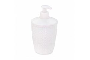 Дозатор для жидкого мыла `Вязаное плетение` (белый) (уп.16). Артикул: М8048
