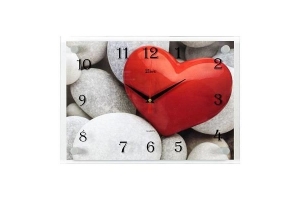 Часы настенные `Сердце на камнях``21 Bek` . Артикул: 2535-1217 (10)