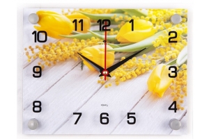 Часы настенные "Тюльпаны на столе" [1/10]. Артикул: 2026-031 (10)