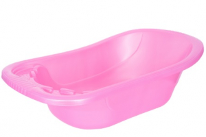 Ванночка детская со сливным клапаном 50л розовая (5). Артикул: Эльф-231