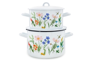 Набор посуды `Луговые цветы` 2.9+4.3 л . Артикул: ЭТ-72484