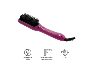 Расческа для выпрямления волос. Артикул: ATH-6729 (pink)