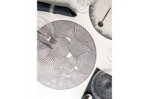 Салфетка сервировочная на стол «Гипноз», d=38 см, цвет серебро. Артикул: 7422270