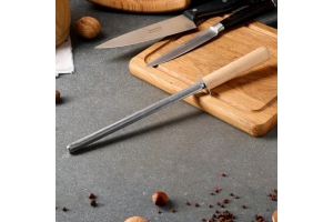 Точилка для ножей, мусат, с деревянной ручкой, 30 см. Артикул: 7122094