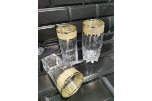 Набор стаканов высокий"Золотой карат". Артикул: KAV23-300