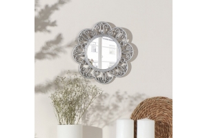 Зеркало настенное «Завитульки», d зеркальной поверхности 13 см, цвет серебристый. Артикул: 5245407