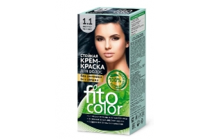 Краска стойкая для волос Fitocolor тон 1.1 Иссиня-черный 115мл. Артикул: