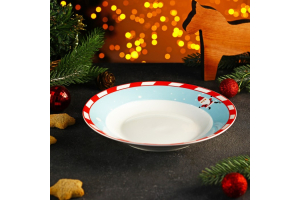 Тарелка суповая "Новый Год. Дед Мороз" 450мл, 20,7см . Артикул: 7989999
