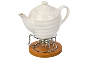 Заварочный чайник керамика, металл, бамбук, 0.84 л. Артикул: 430019/Y6-6457
