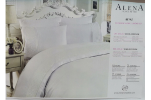 Комплект постельного белья "ALENA" ажурный белый коробка Турция 1/3. Артикул: