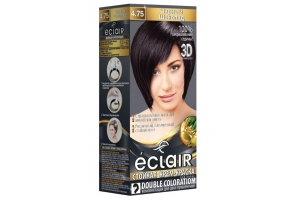 Стойкая крем краска для волос «3D» ECLAIR , тон 4.75 Черный шоколад. Артикул: 322858