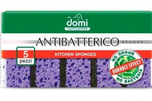 Губки кухонные антибактериальные Antibatterico 5шт ТМ DOMI. Артикул: 0464 DI